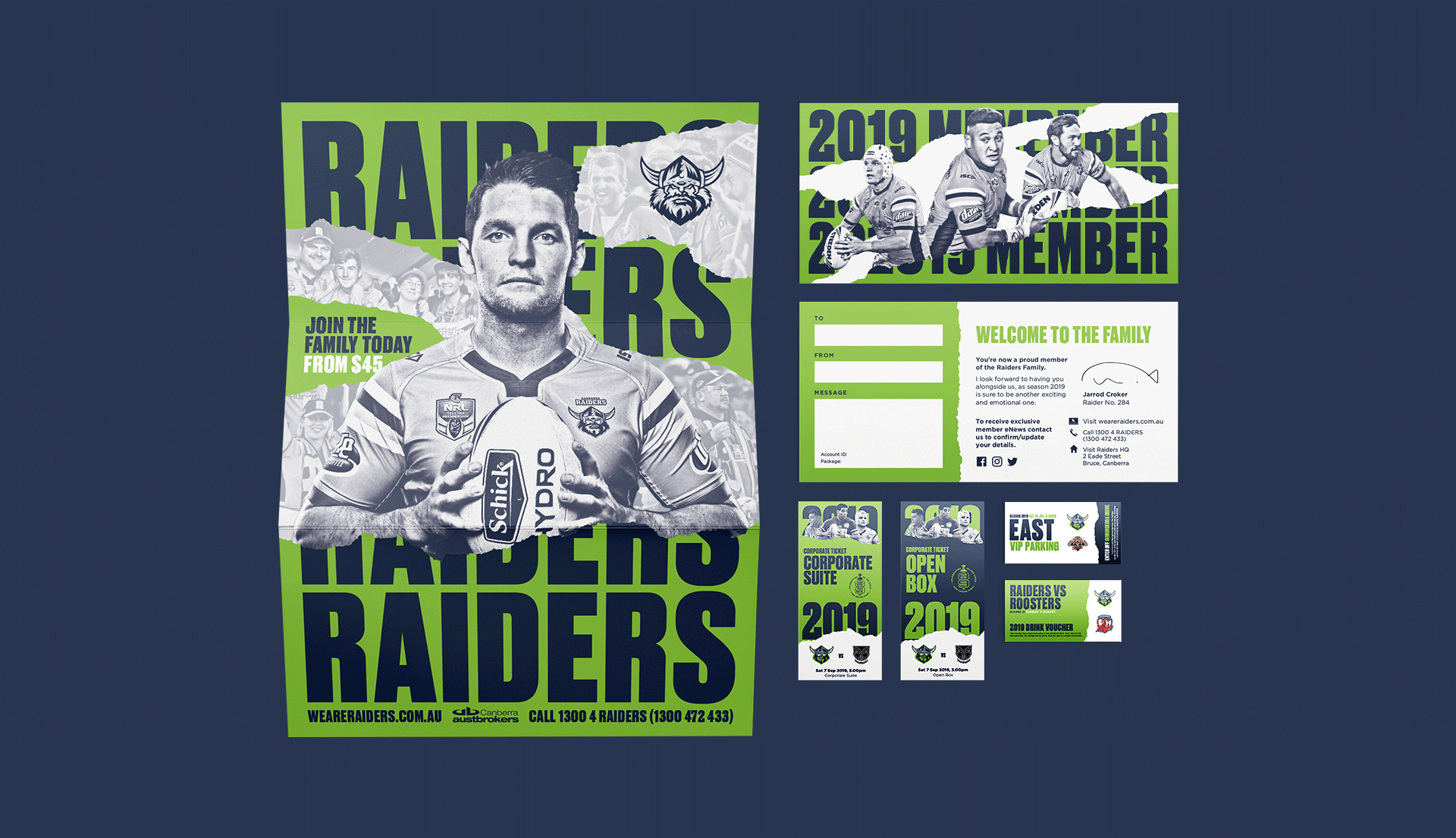 Raiders printed collateral