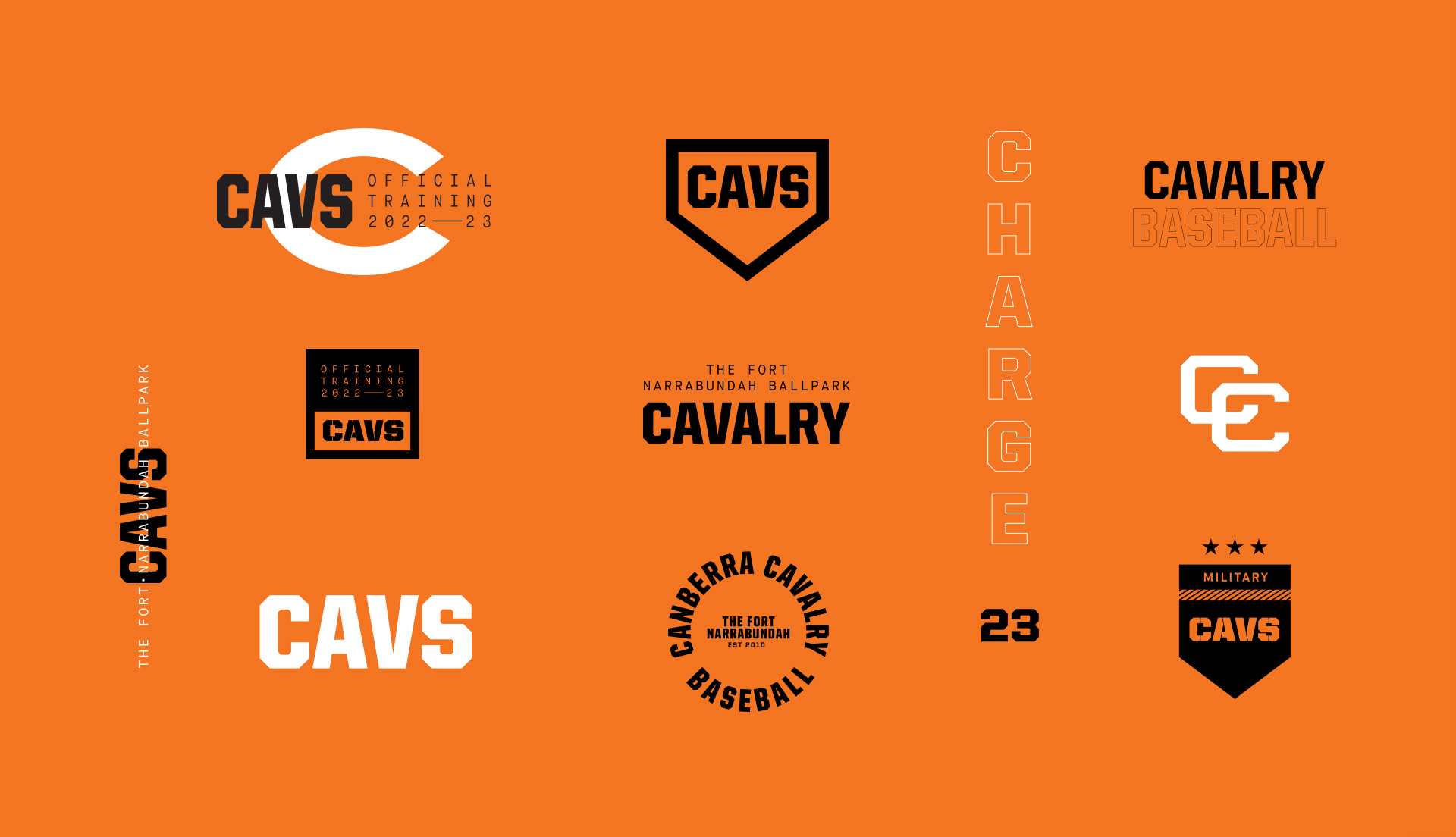 Canberra Cavalry baseball badges and roundels